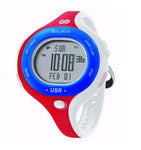 soleus chicked red white blue digital running sport watch